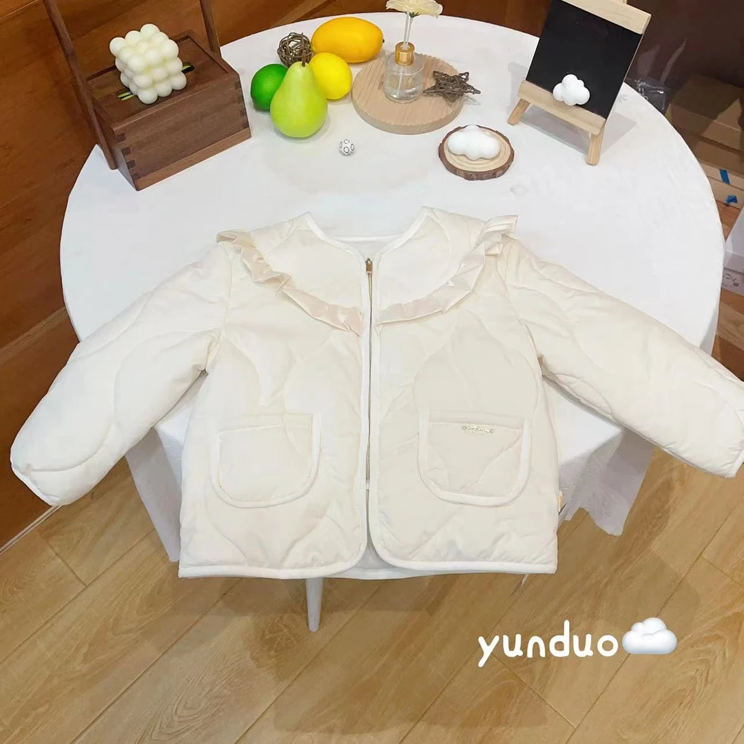 【原韩D】儿童纯色温柔显白大木耳保暖长袖棉服423068