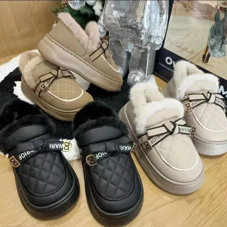 甜美豆豆鞋加绒加厚EVA棉鞋3893