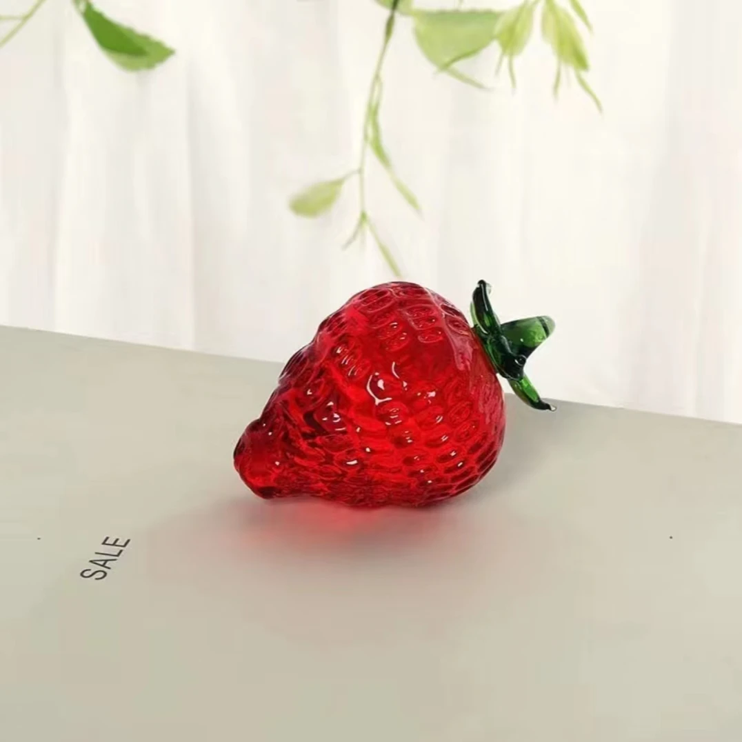 【晴好】H-581水晶草莓创意可爱送礼物手工高端客厅办公室花瓶花器