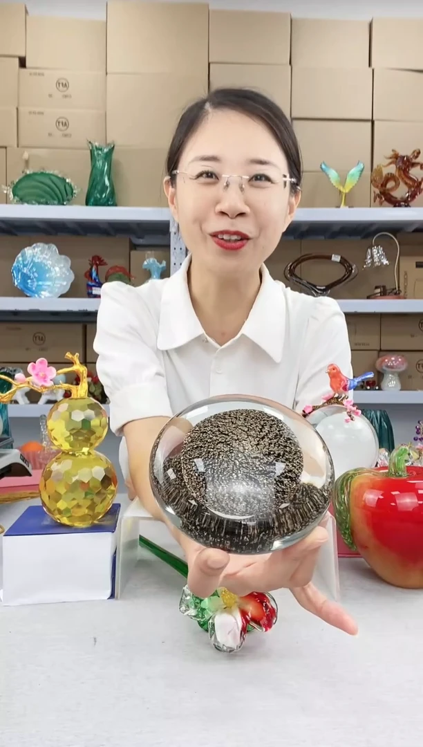 【闪购商品】高端轻奢纯手工琉璃鹅卵石微瑕