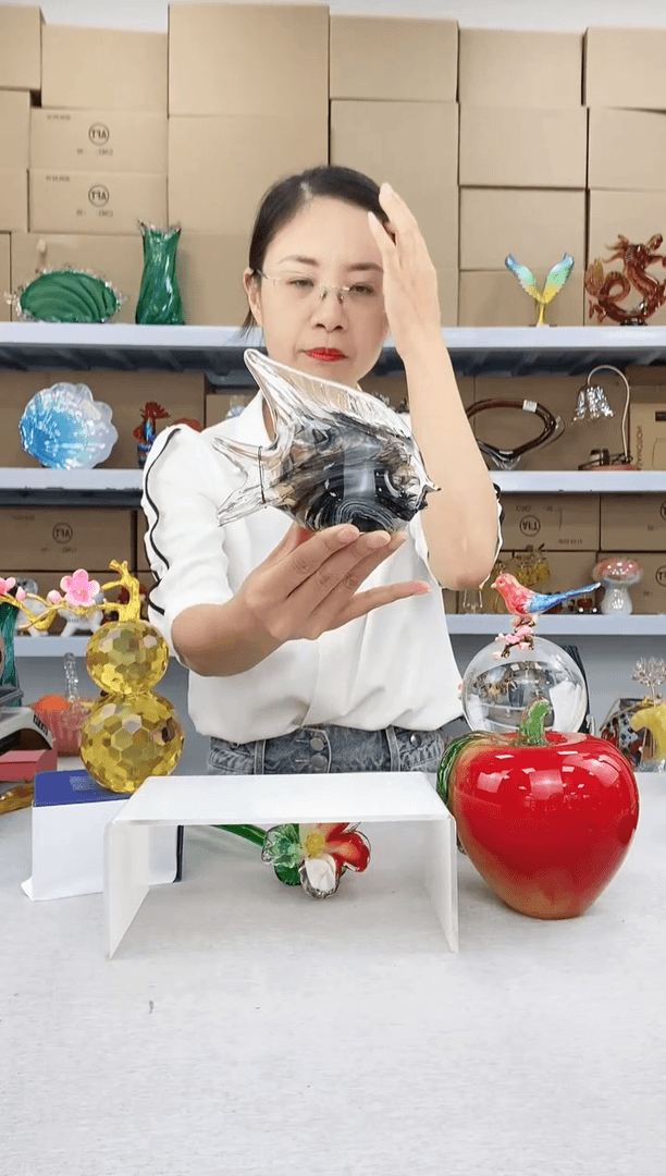 【闪购商品】高端轻奢纯手工琉璃鱼微瑕
