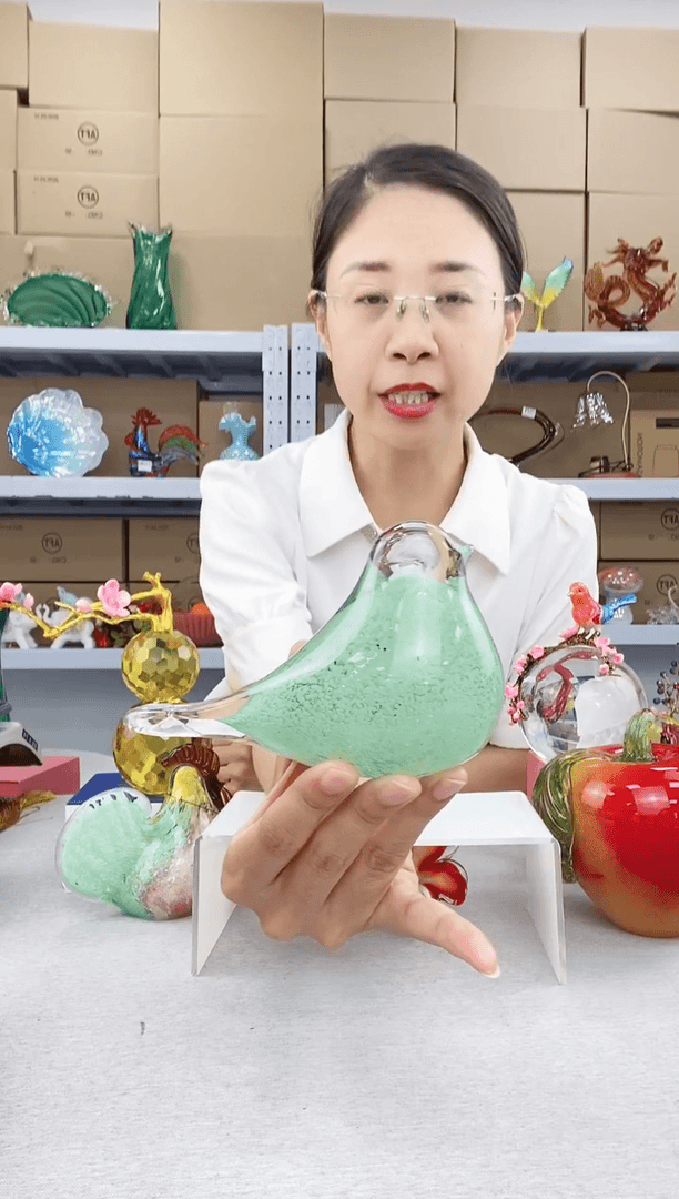 【闪购商品】高端轻奢抹茶色小鸟微瑕