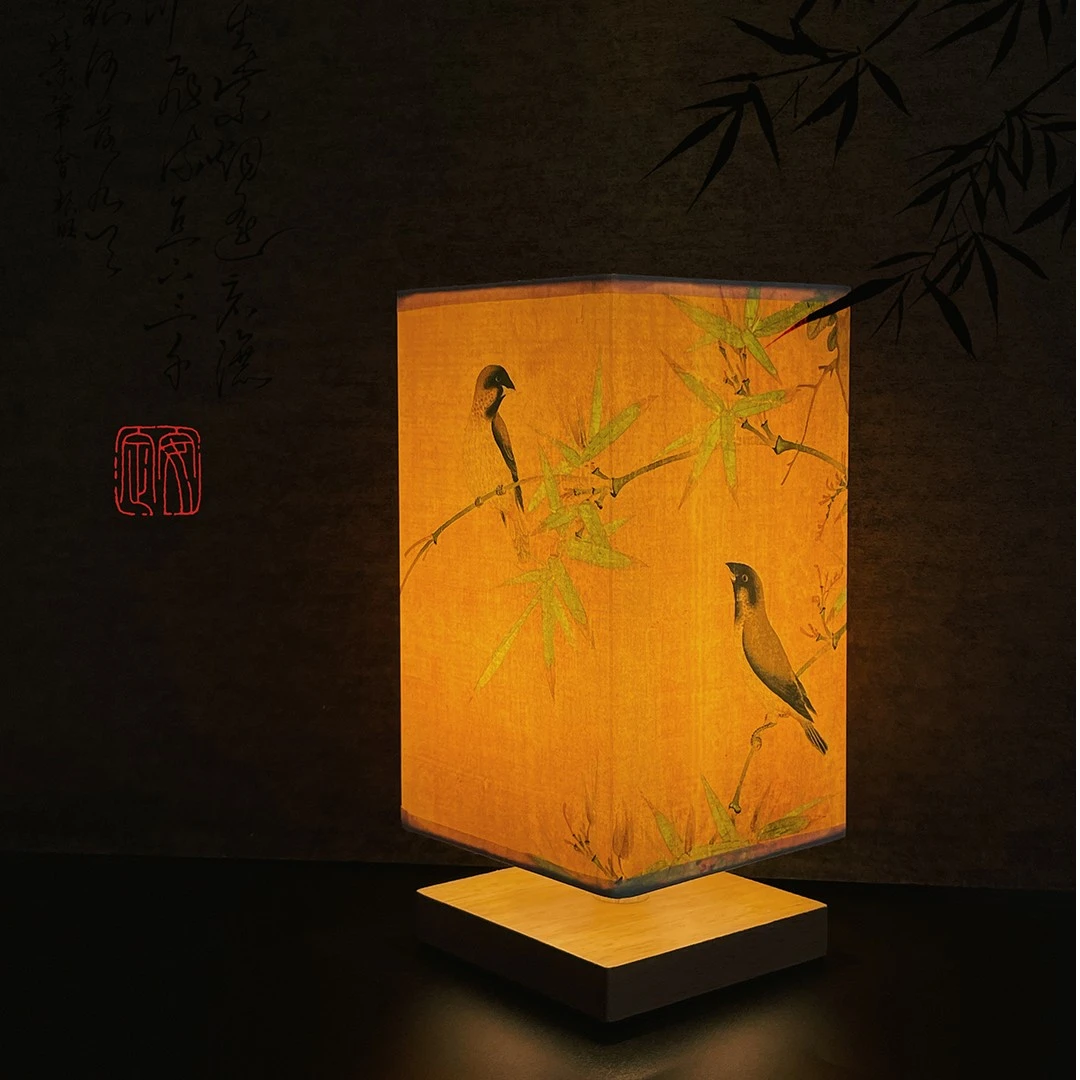 新中式简约国风书法卧室书房床头灯禅意夜灯茶楼定制小台灯