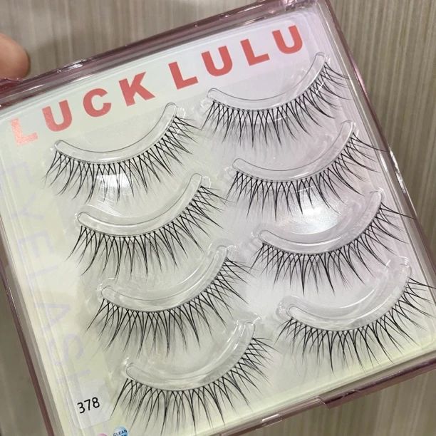 LUCKLULU优美系378自然纤长四对装日系软梗跟妆手工卷翘根根分明