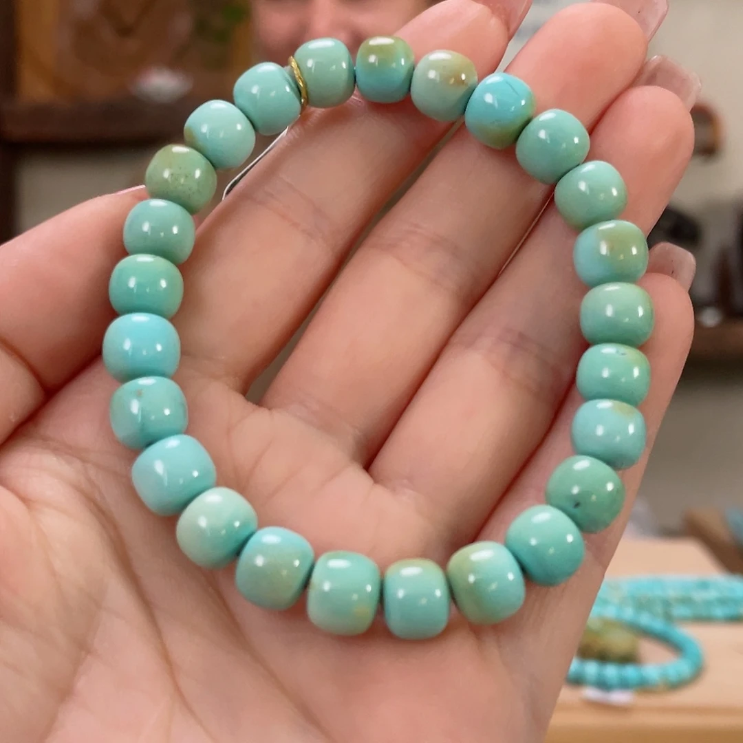 绿松石珠宝奇石未镶嵌七**雨