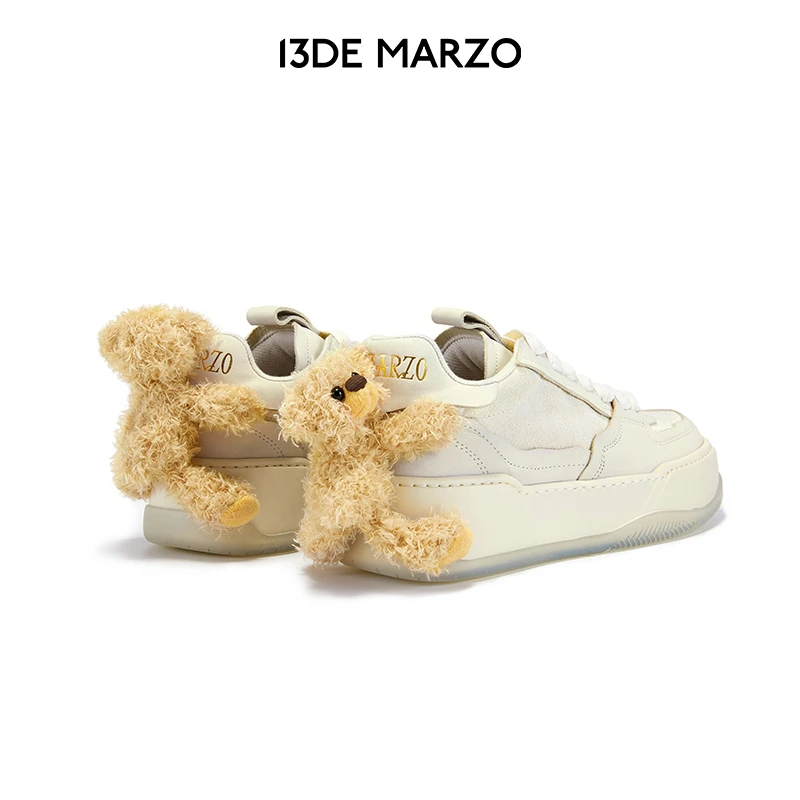 13DE MARZO男女同款 立体可拆卸玩偶厚底时尚休闲运动鞋潮流板鞋