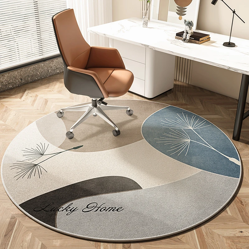 圆形地毯电脑椅地垫客厅卧室书房家用电竞椅子垫脚垫转椅保护垫子