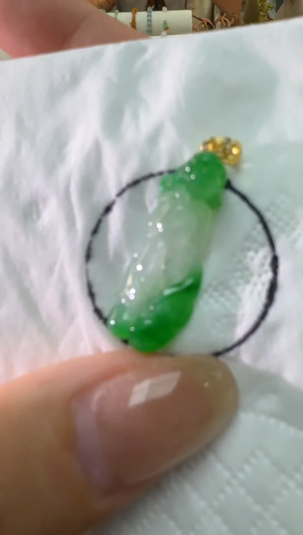 【闪购商品】翡翠颈饰18K金镶嵌莲花