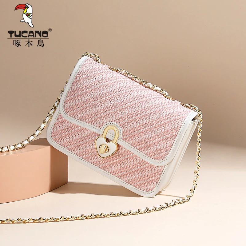 夏季时尚百搭简约潮流网红小众休闲肩包小香风女士韩版单肩小包包