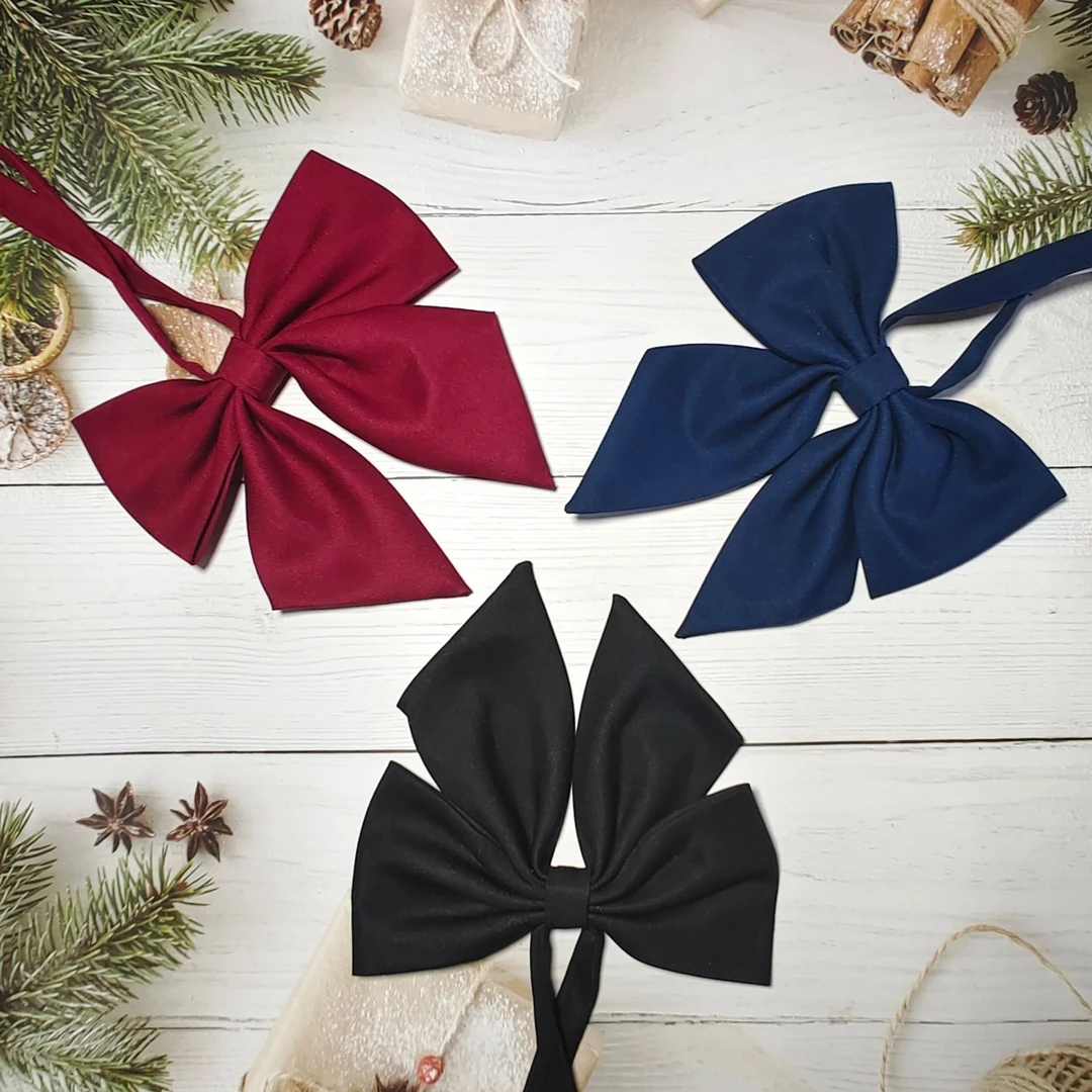 一只柴JK领结纯色日系酒红藏青纯黑原创学院风三色现货领结可调