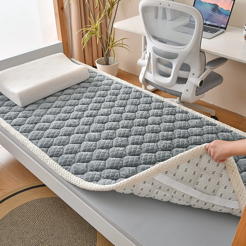 【高货】升级款加棉厚床盖防滑垫被床褥可机洗学生职工宿舍保暖床品