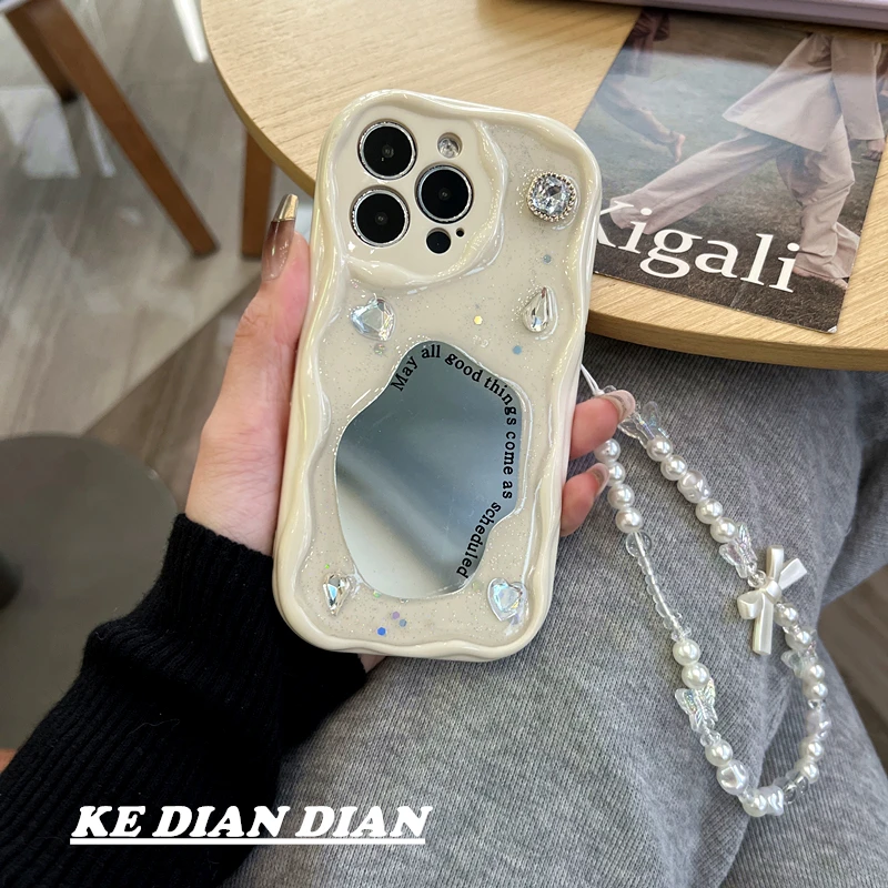 网红补妆镜高级iPhone苹果15oppo小米vivo华为手机壳ins小众高级