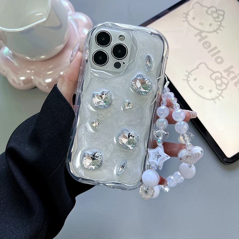可爱KT简约苹果iPhone华为oppo水钻手机壳卡通vivo创意高级感小众