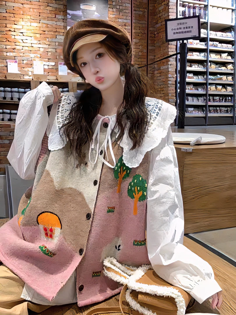 大码慵懶風針織毛衣馬甲集合（100-200斤）