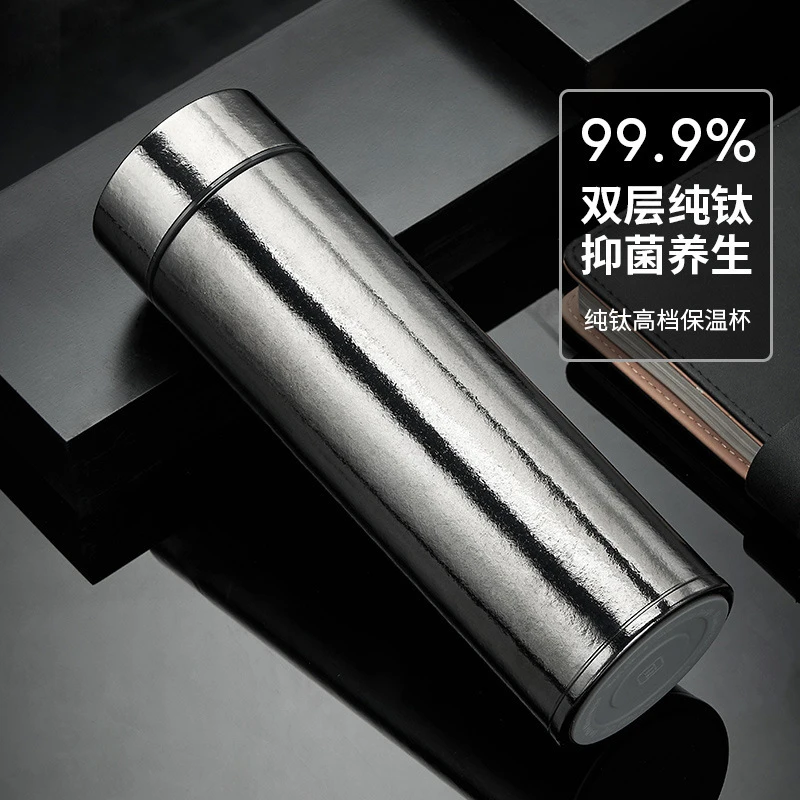 【保鲜不保温】纯钛300ML双层精致直筒户外便携口袋杯高档抑菌