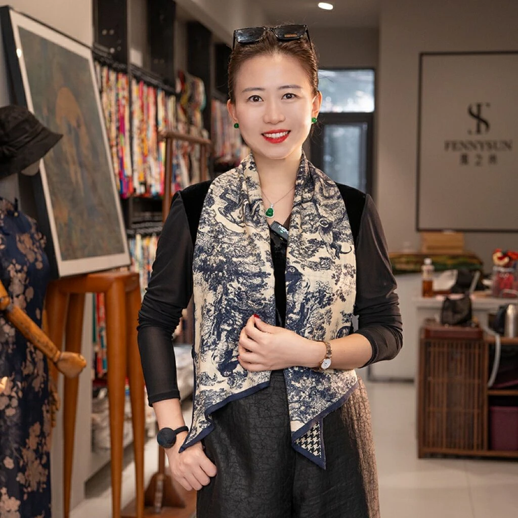 【YMC002】26x126cm双层桑蚕丝羊毛保暖冬季防风护颈轻奢百搭丝巾