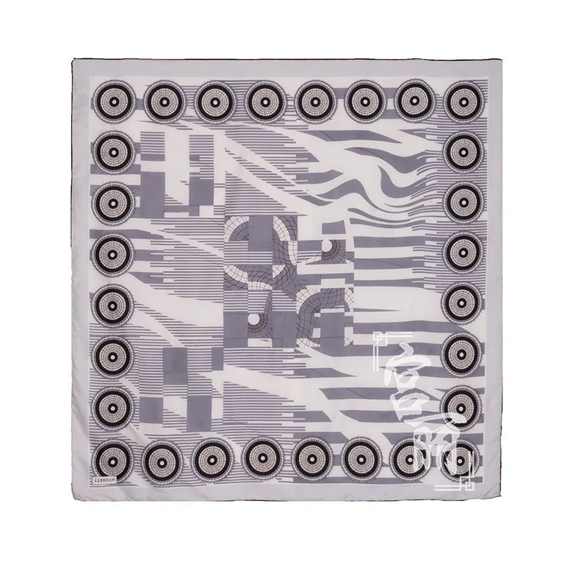 【风之尚】秋季新款宫丽88cm方巾桑蚕丝斜纹缎时尚轻奢丝巾