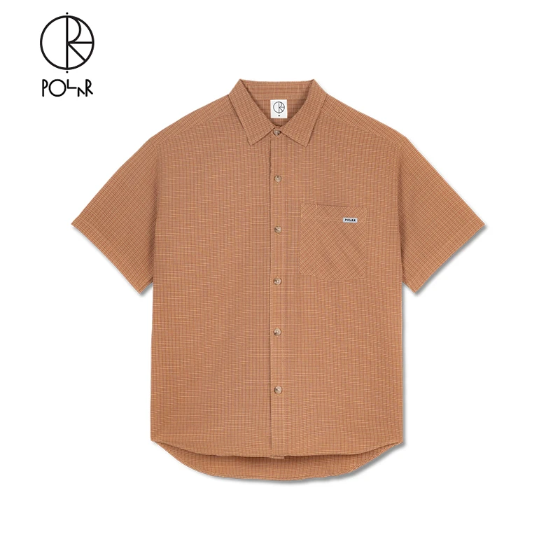 Polar Skate Co Mitchell Shirt 条纹复古街头滑板男女短袖衬衫潮