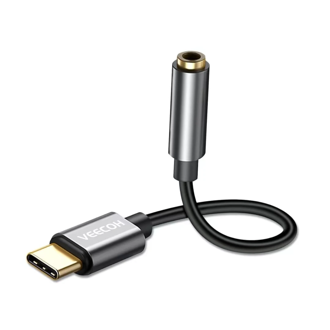 【帆】VEECOH Type-C 转 3.5mm音频转接头 铝合金外壳 VE-AU007