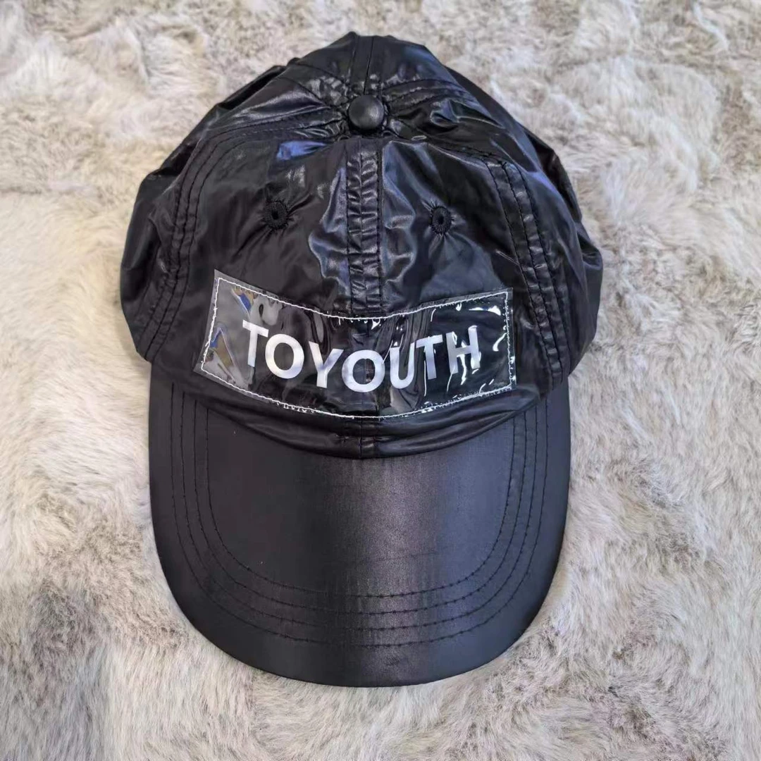 TOYOUTH 黑色 鸭舌帽  带魔术贴可调节头尾