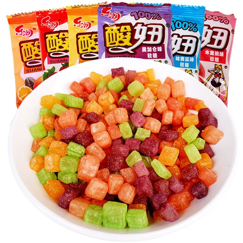 乐潮酸妞软糖混合水果味多口味糖果8090后怀旧零食童年味道