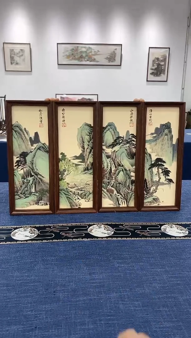 14*40国画-渔樵耕读（带框）