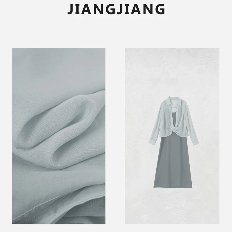 素典【调色师】100莱赛尔天丝长袖时尚夏季法式薄款设计师套装2402