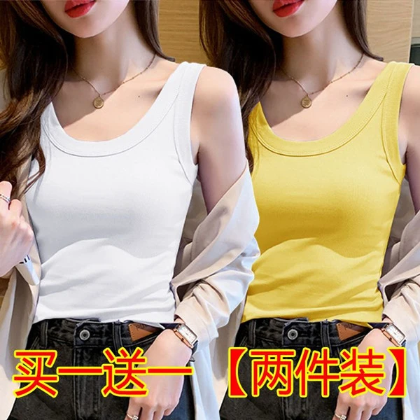 黑色螺纹小吊带背心女内搭夏季辣妹修身短款外穿无袖性感打底上衣