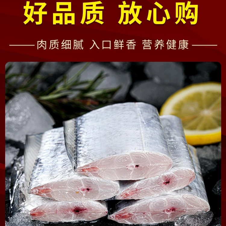 东海小眼睛带鱼段新鲜冷冻不包冰雷达网带鱼中段刀鱼中段海鲜水产