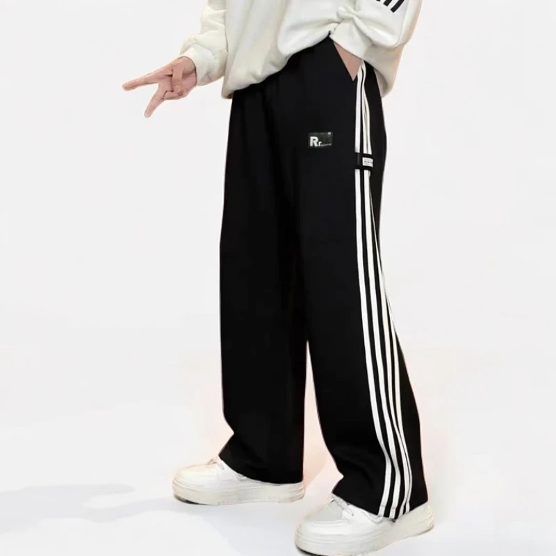 ⒃2024秋款（Y6607）休闲洋气宽松秋季中大童青少年加长运动裤