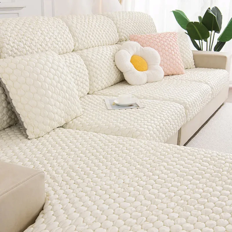 (云朵朵)沙发套全包沙发笠四季通用纯色坐垫套防滑现代盖布巾防尘