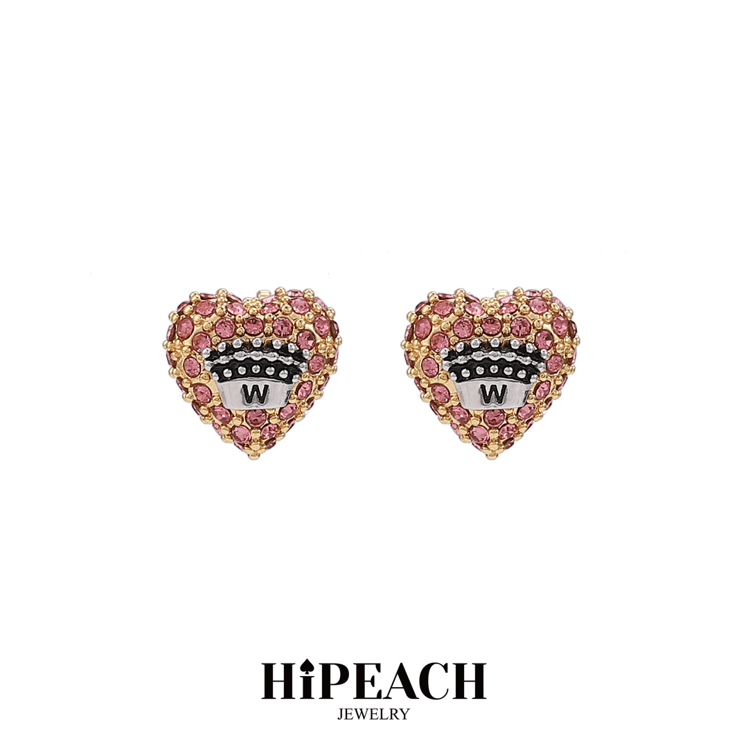 ♠多巴胺爱心 轻奢个性百搭款小众简约设计耳钉HTL0012