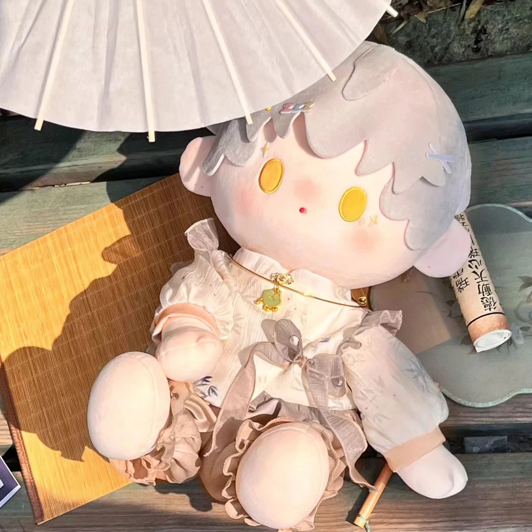 原创40cm坐姿新中式古风娃衣竹枝词无属性一番赏棉花娃娃衣服40cm