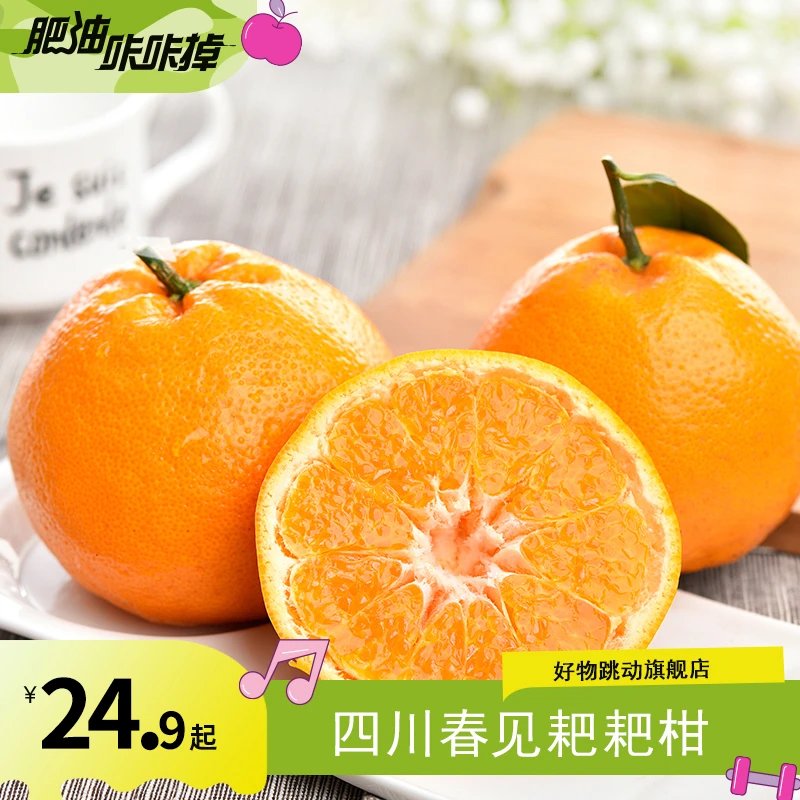 四川春见耙耙柑4.5斤新鲜水果应当季橘子现摘柑橘蜜桔子