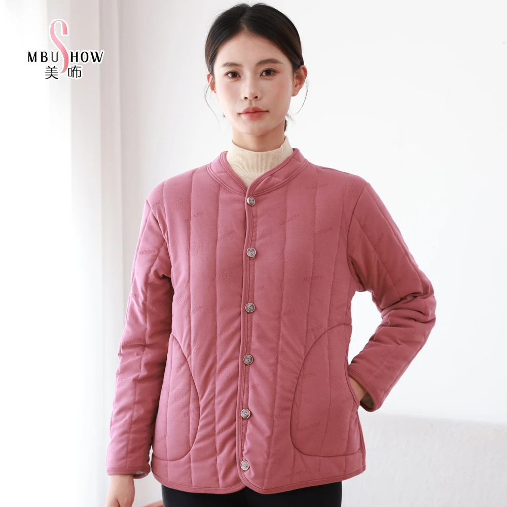 轻暖御寒休闲百搭舒适棉衣 女款保暖绵羊毛外套棉服66802