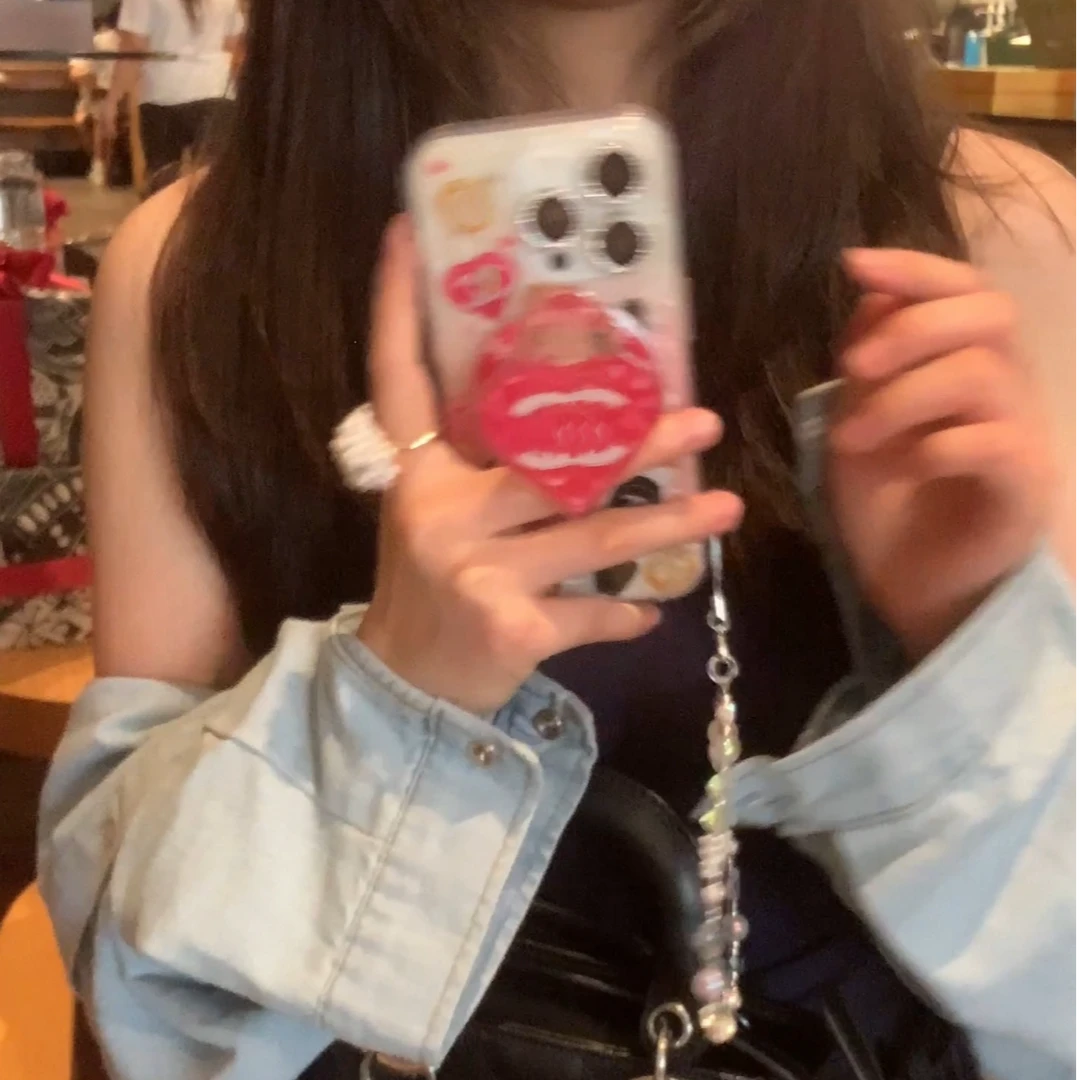 小香风时尚名媛爱心磁吸支架适用iPhone16promax苹果15手机壳1413