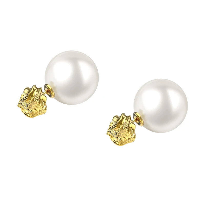 meililove/莓拉 铜合金仿珍珠耳饰 【店播】奶油印象耳钉TS33+TS34