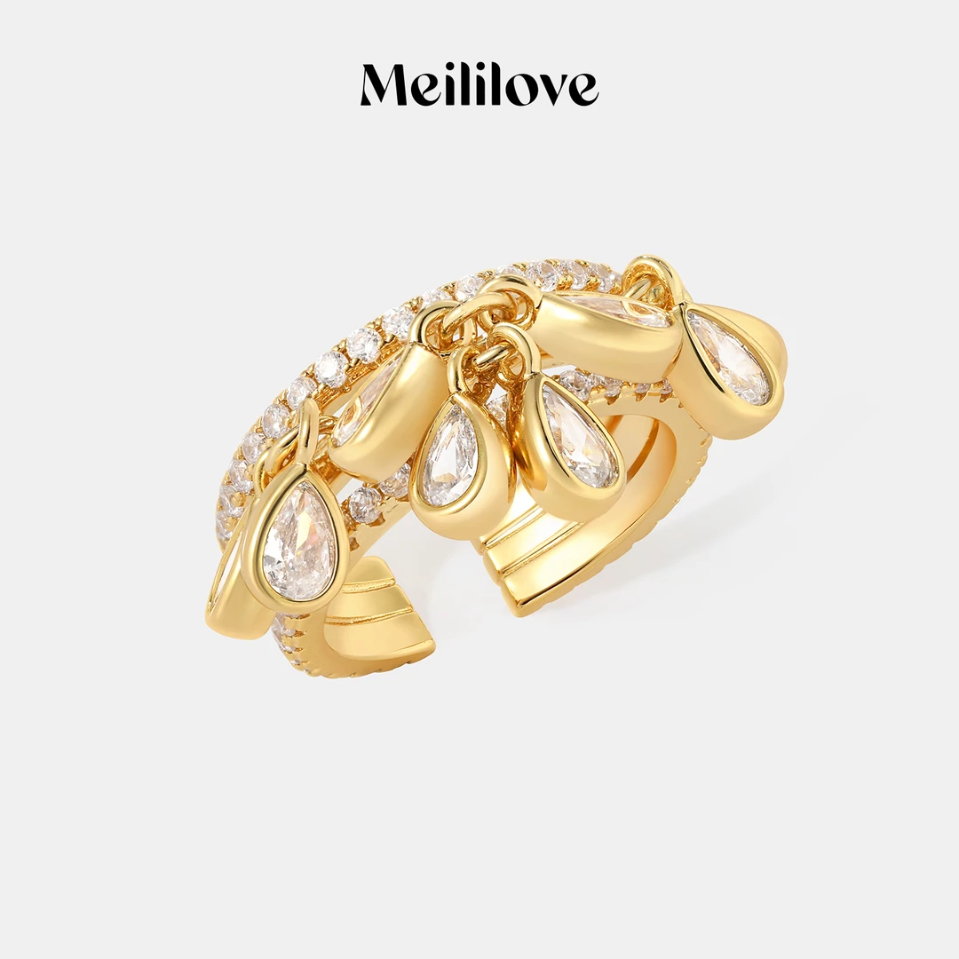 meililove/莓拉 合金锆石戒指 「团簇」戒指YH08