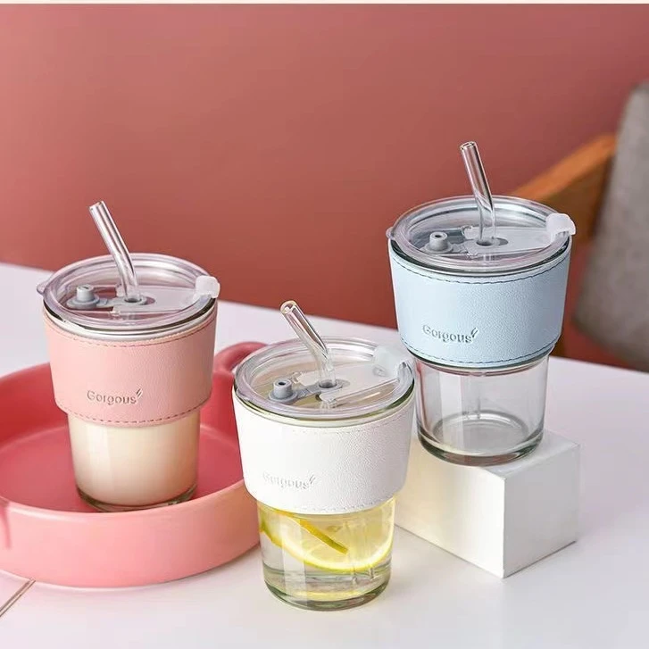 【福利品】ins风竹节杯带盖便携情侣款水杯女生办公室咖啡喝水杯