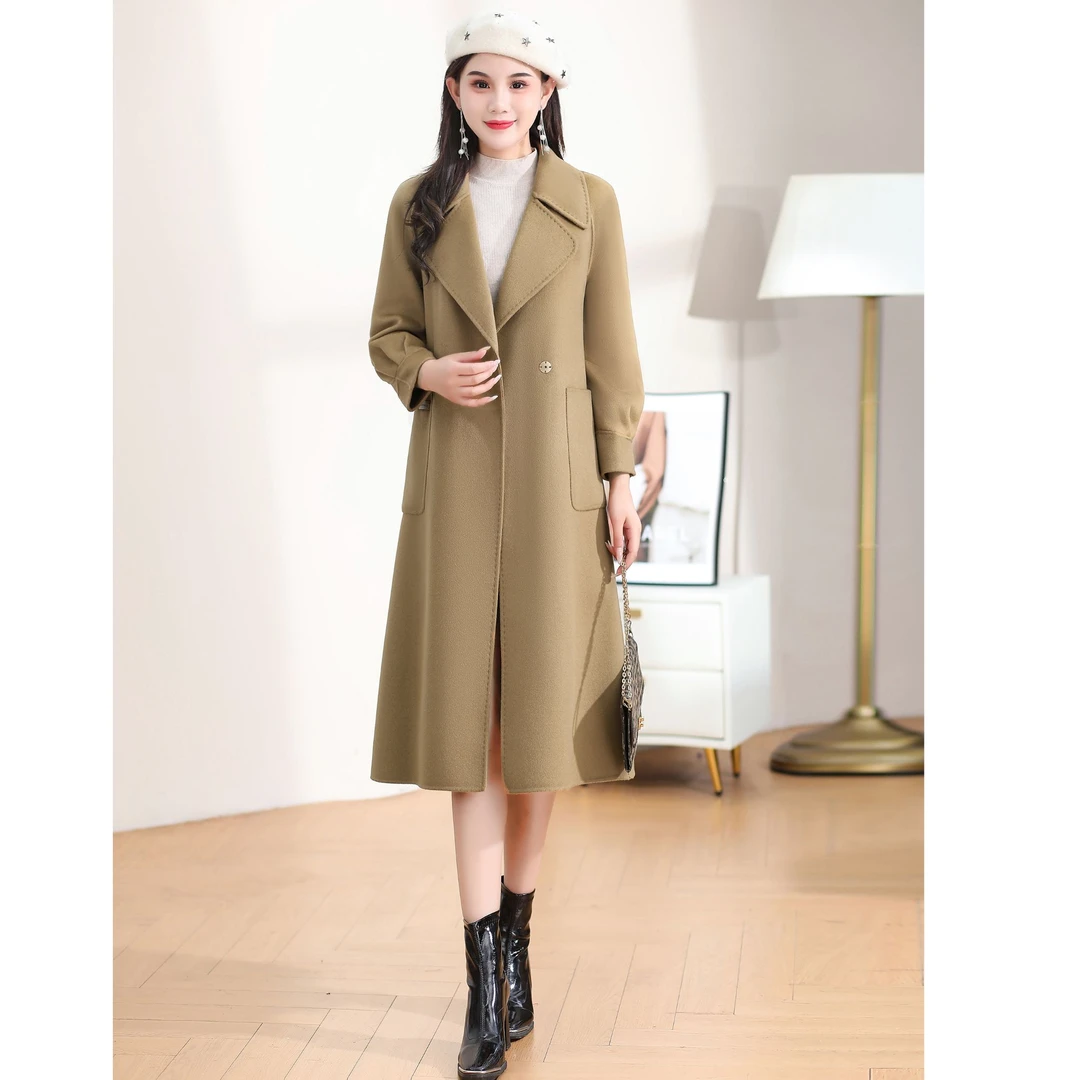秋冬时尚气质设计师羊毛大衣F235-516