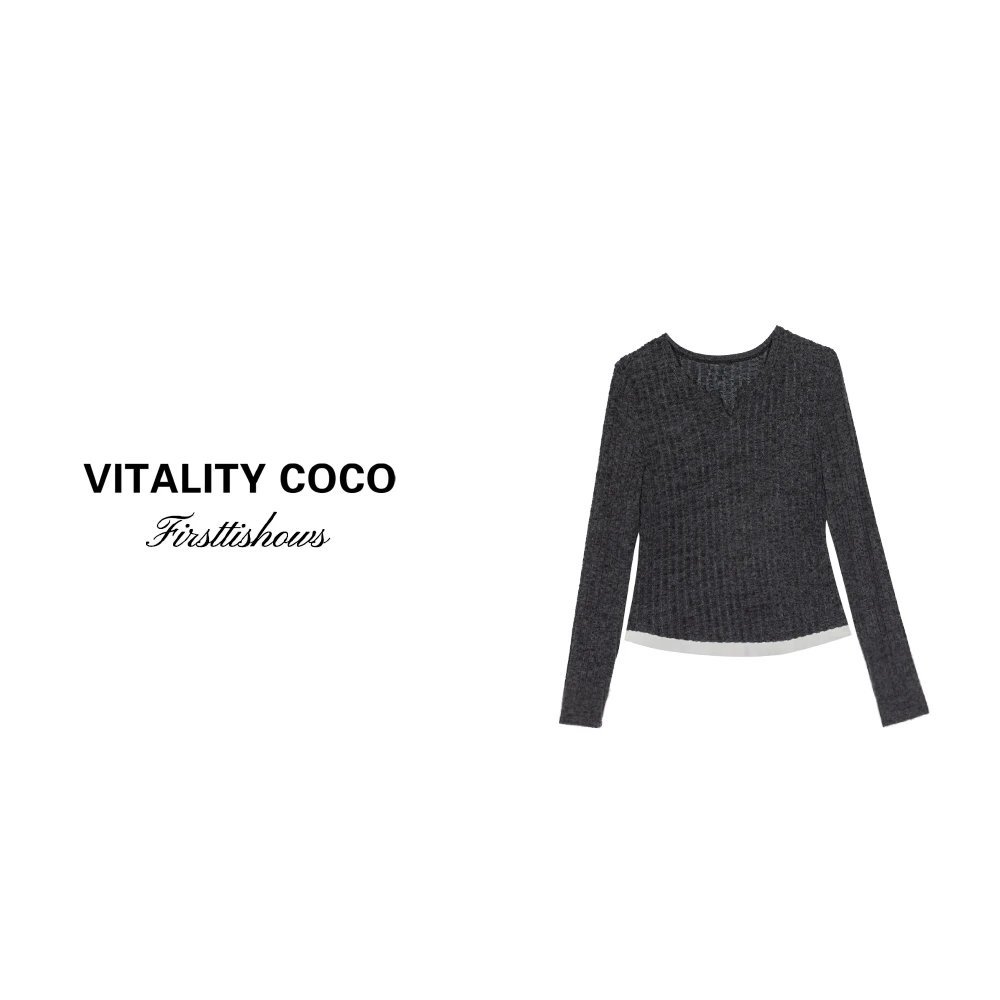 【首秀】秋冬上新款热卖摇粒绒U领舒适时尚气质百搭打底衫-1364