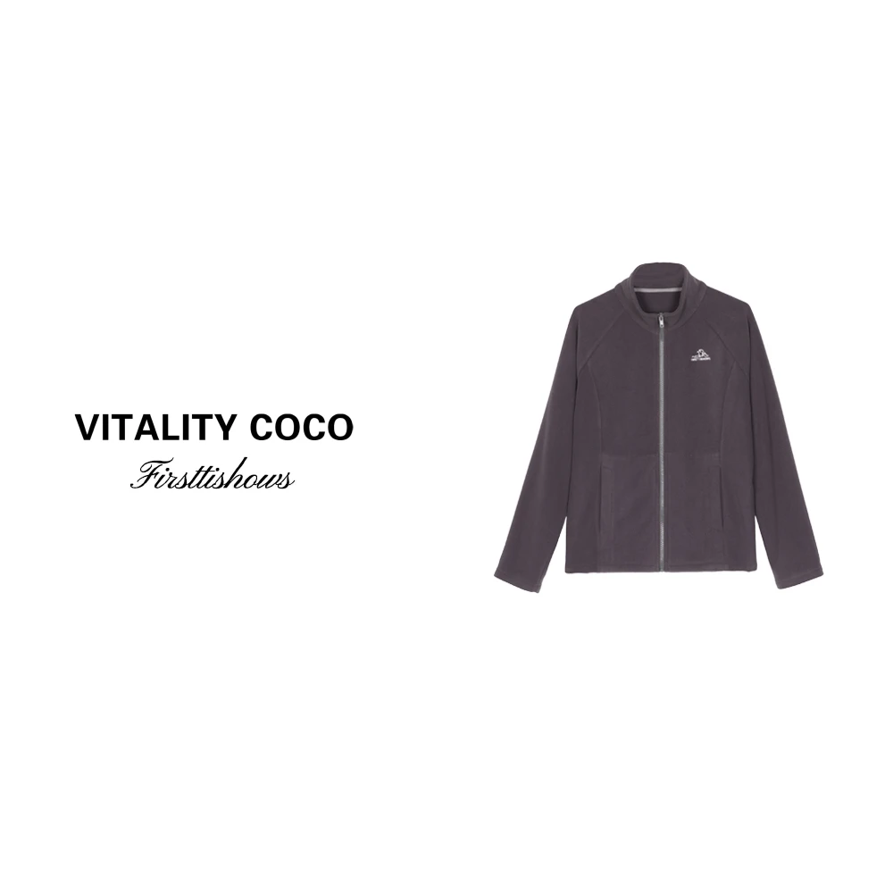 「VITALITY COCO」上新热卖简约休闲运动女士毛绒开衫-1285