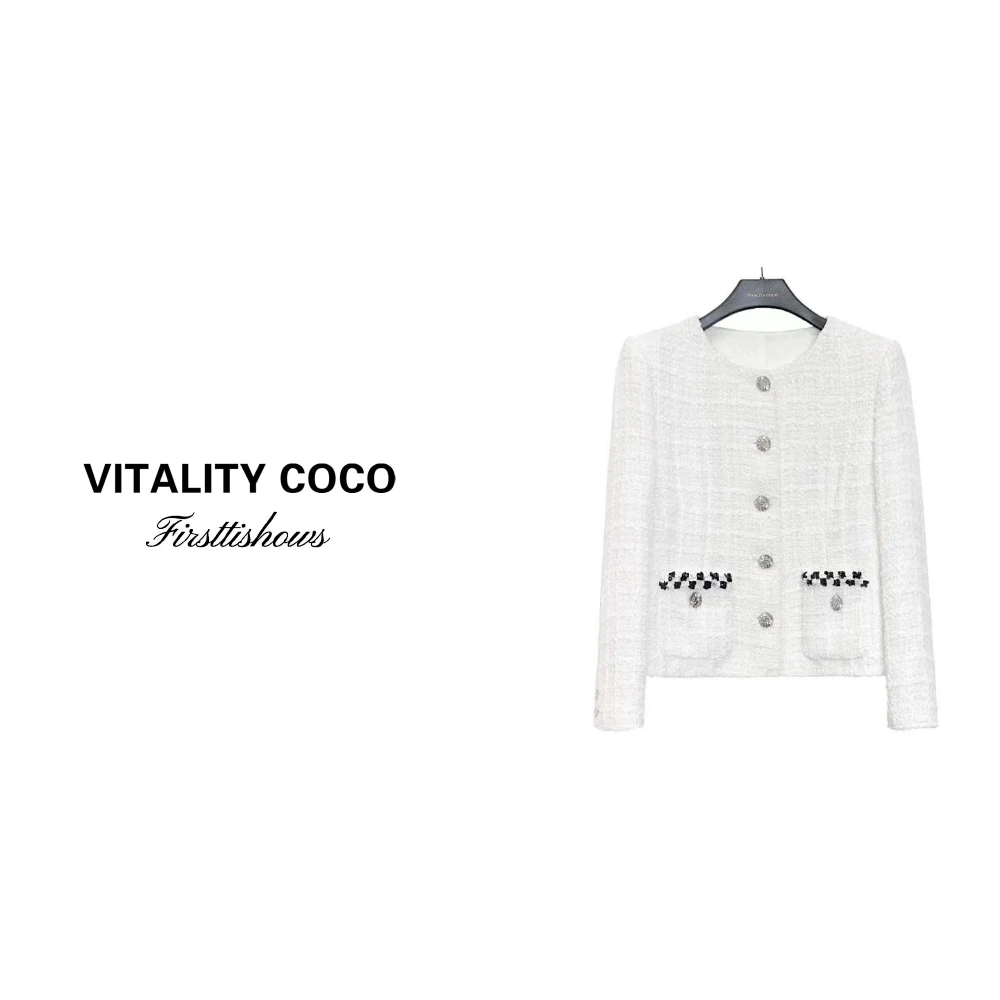 「VITALITY COCO」"鎏金系列"  法式圆领小香风外套气质上衣女258