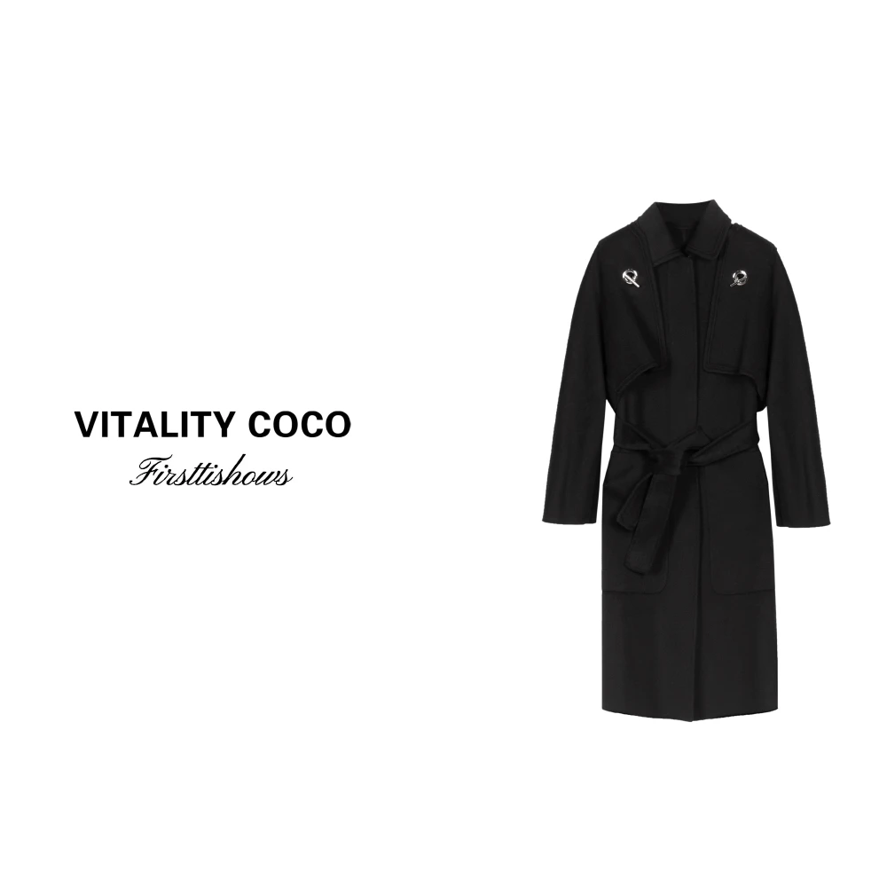 「VITALITY COCO」高端双面羊毛大衣高端法式毛呢外套女通勤-375