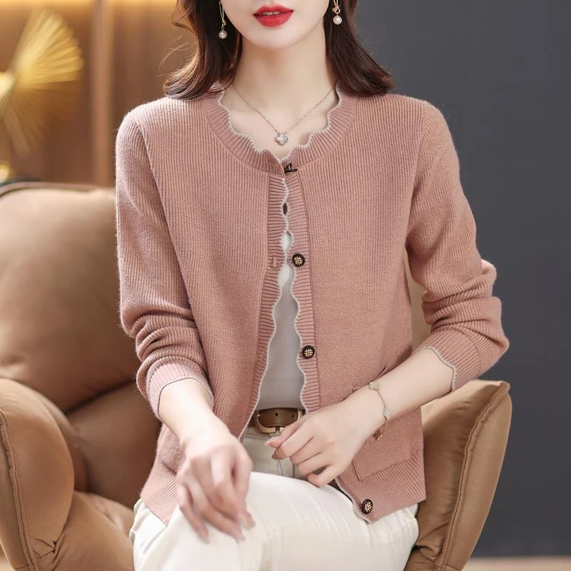 小个子毛衣开衫针织外套早秋2023年新款女装春秋时尚短款外