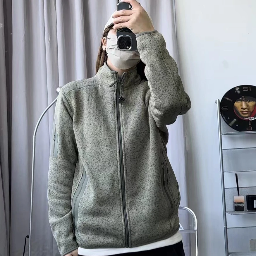 【内胆外套】covert加绒保暖立领开衫情侣百搭卫衣抗风内胆外套男女