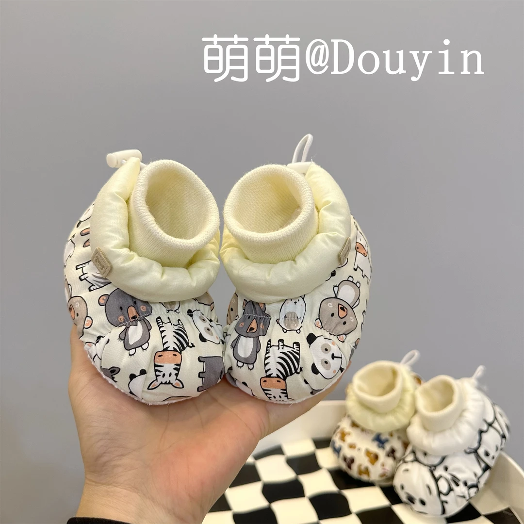 婴幼儿棉鞋秋冬新生儿0-1岁脚套初生宝宝加厚软鞋子保暖步前鞋