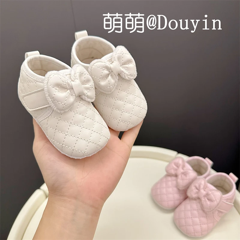 婴儿鞋春秋6-8-12个月女宝宝皮鞋软底防滑公主鞋0-1岁透气学步鞋