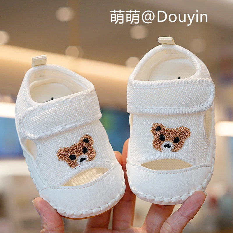 婴儿鞋子夏季3-6-12月婴幼儿学步鞋一岁宝宝卡通透气软底防滑凉鞋