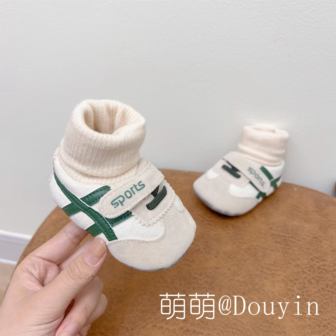 冬季0-1岁男女宝宝软底鞋袜3-6-9个月婴儿不掉加绒护脚套步前鞋袜